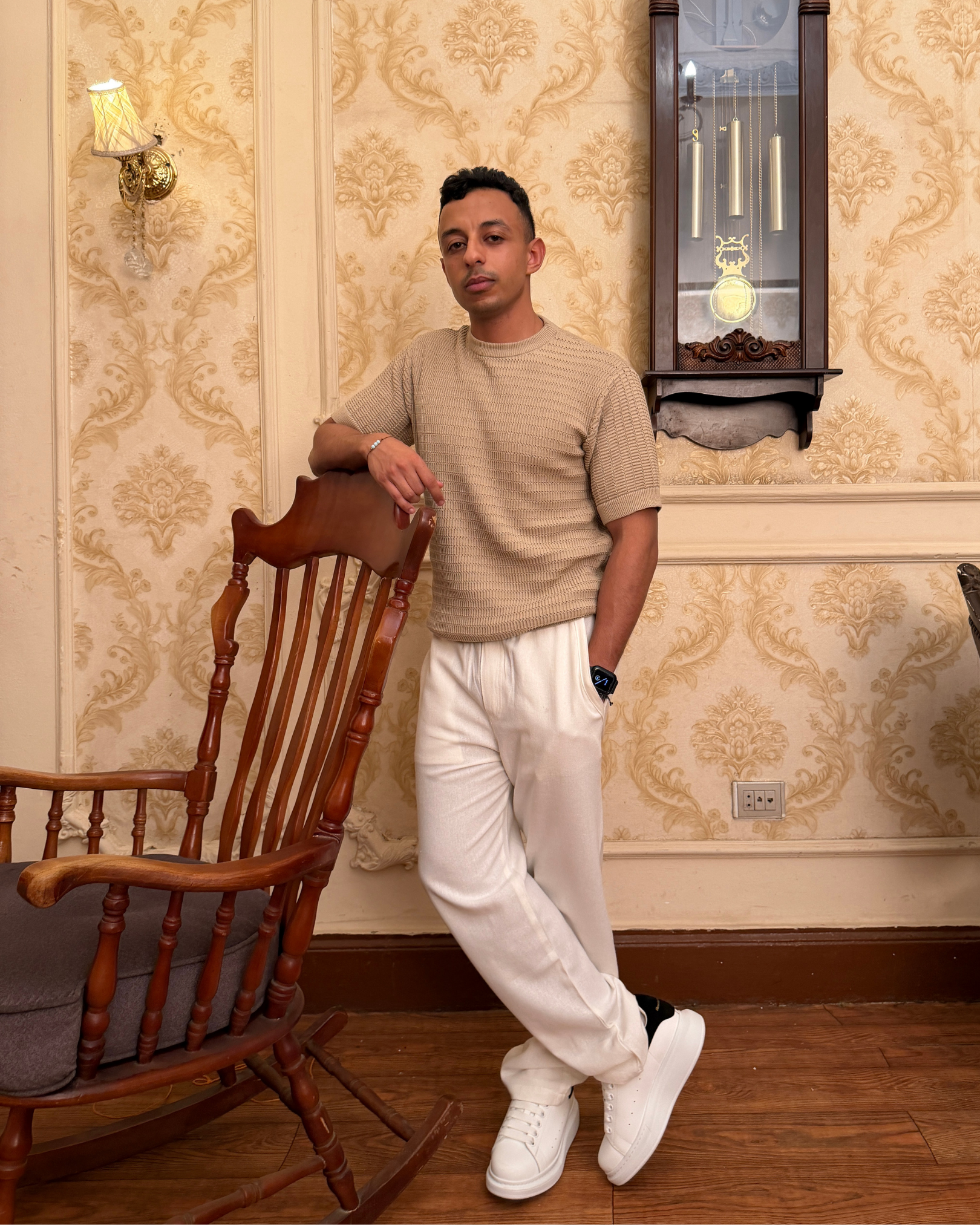 Tirana Knitted T-Shirt Beige