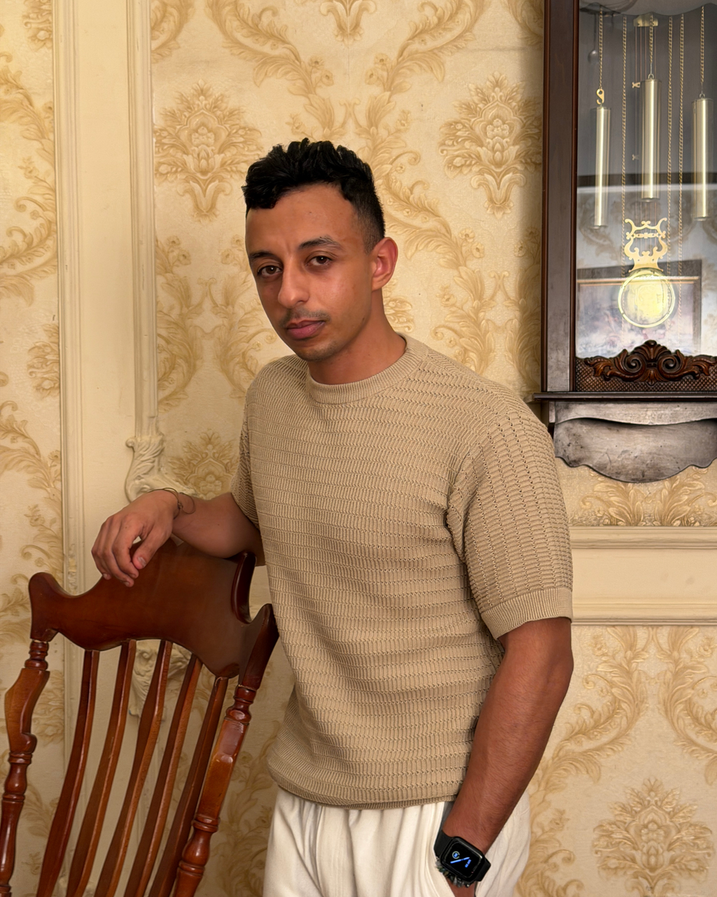 Tirana Knitted T-Shirt Beige