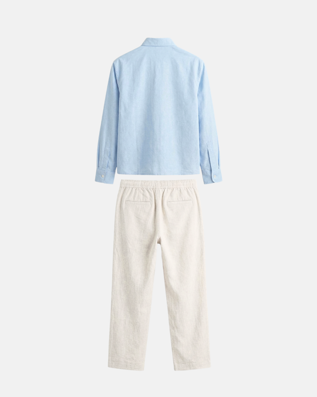 Rome Linen Set Blue/Beige