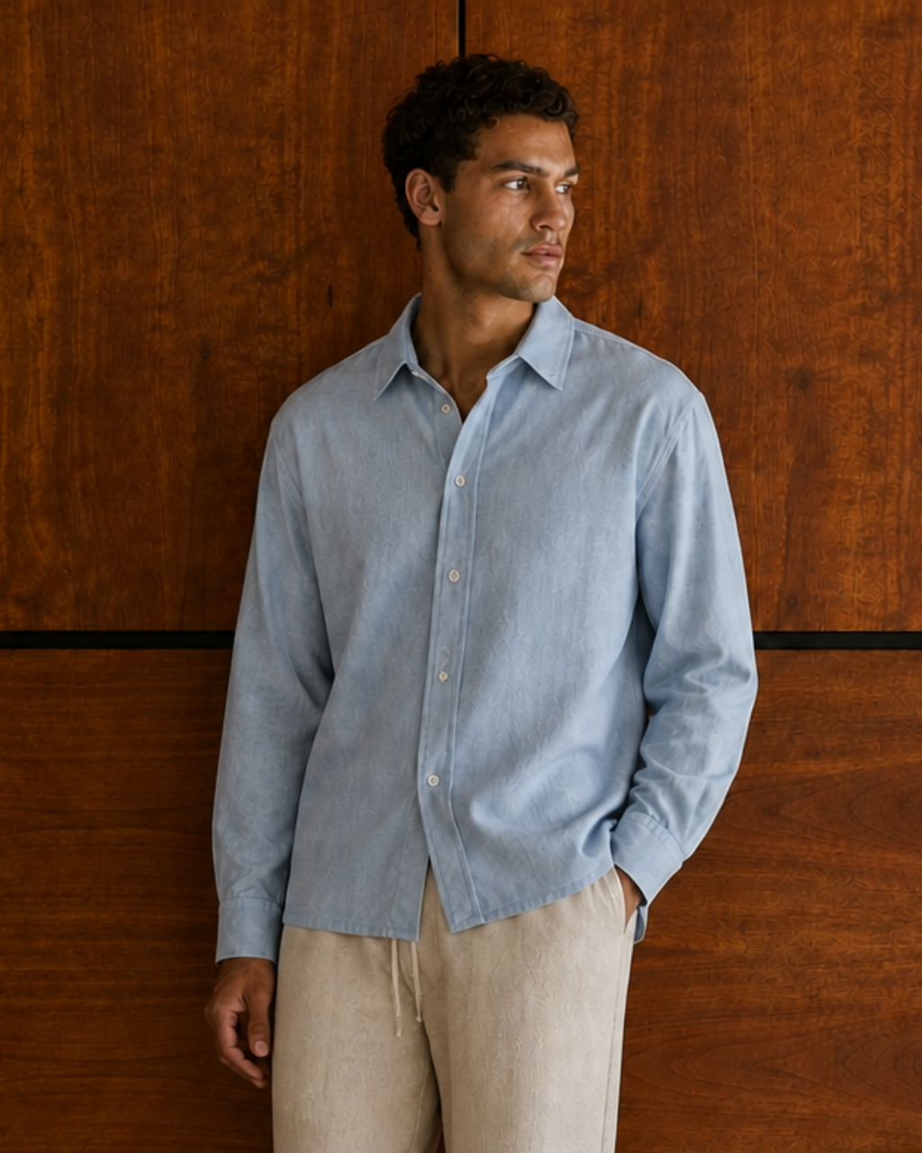 Rome Linen Shirt Blue