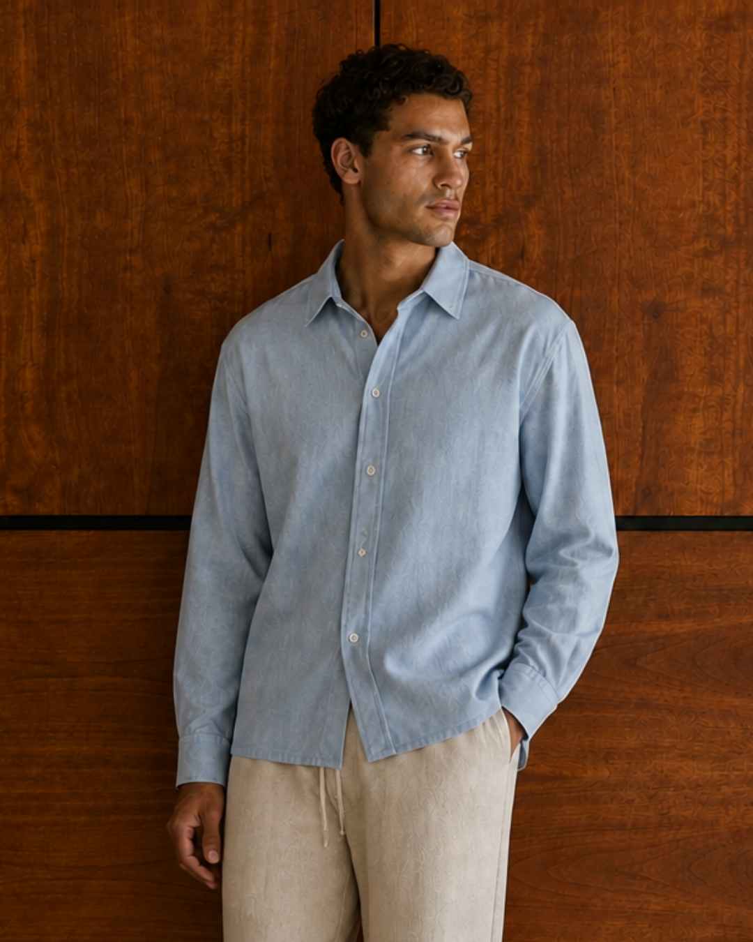 Rome Linen Shirt Blue
